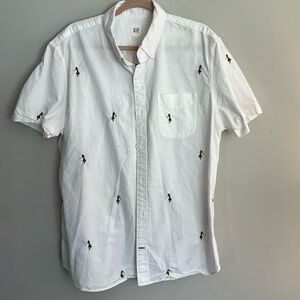 Gap Hula Girl Short Sleeve Button Up